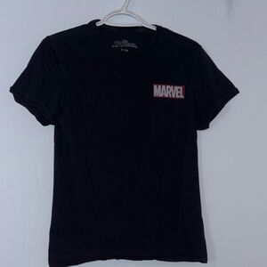 Marvel Black Tee with Red Logo